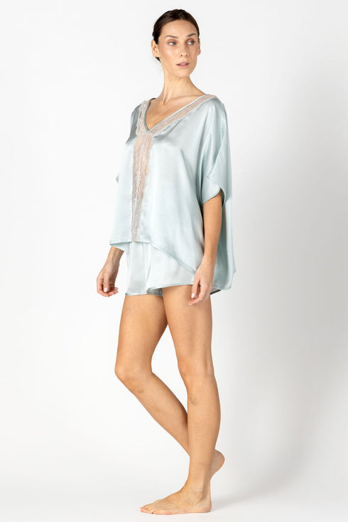 NK Imode Agatha Nostalgia Kaftan Top And Short Silk Set